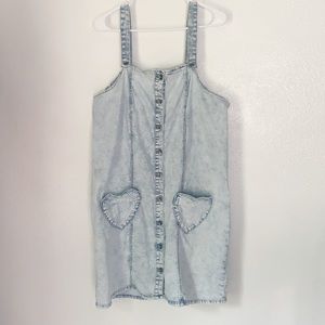 Blackheart Denim Suspender Acid washed Dress